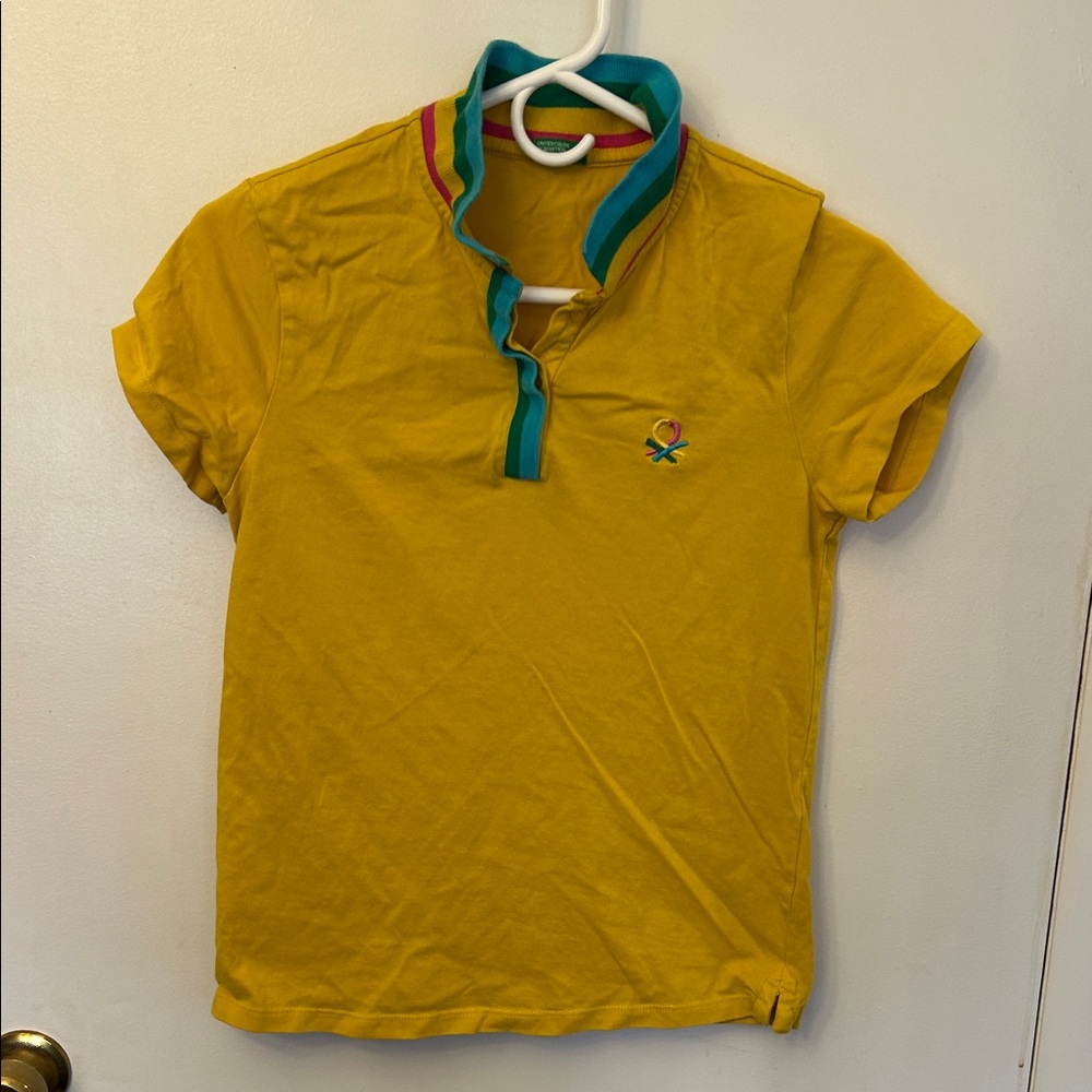 United Colors of Benetton Women’s Polo Yellow Size Small
